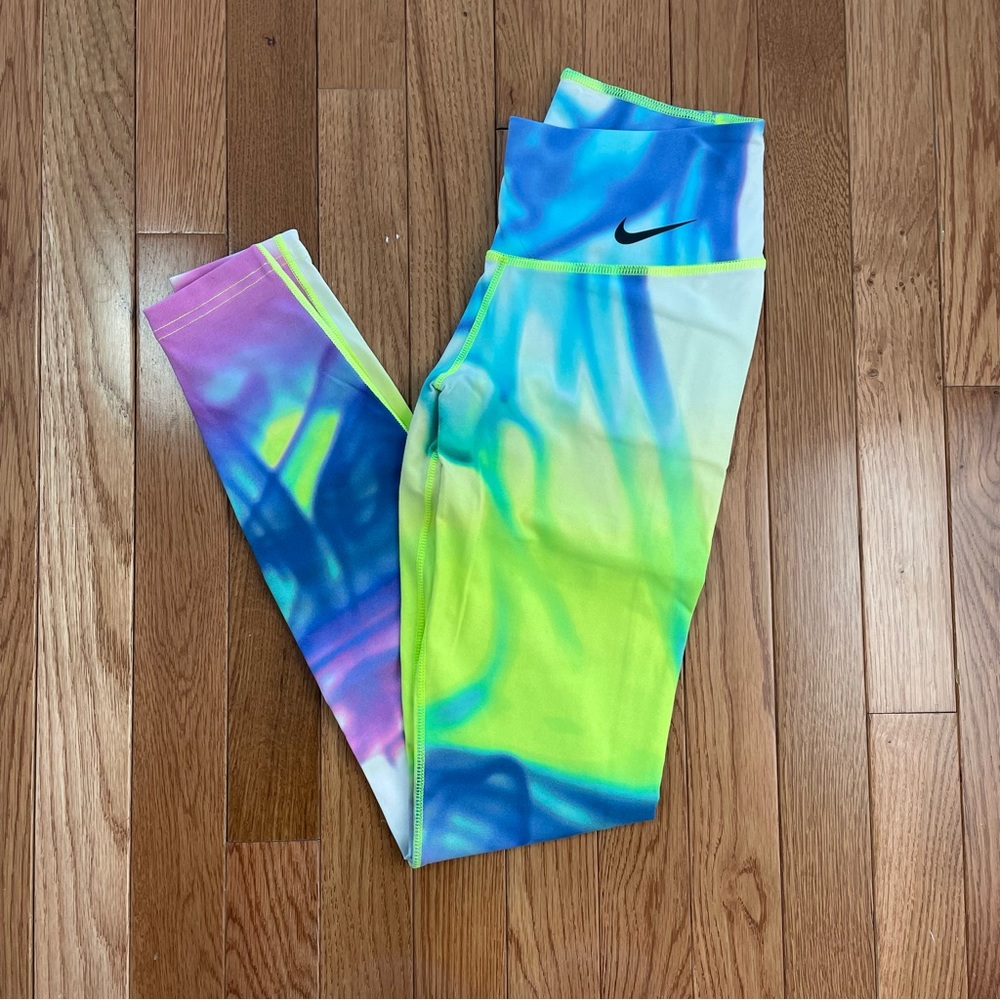 Nike Dri-Fit Neon Tie-Dye Running Leggings
